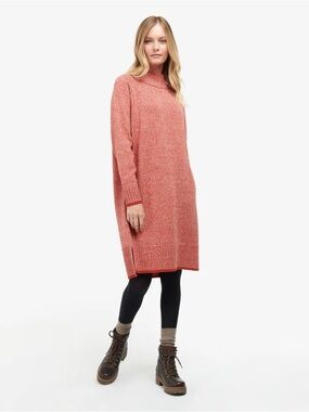 NWT Barbour Women's Red Knit Sweater Dress